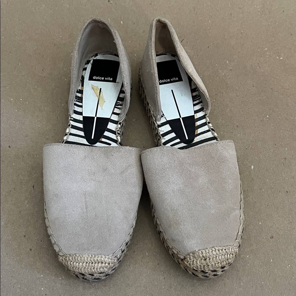 Dolce Vita Women's Suede Espadrilles in Light Taupe